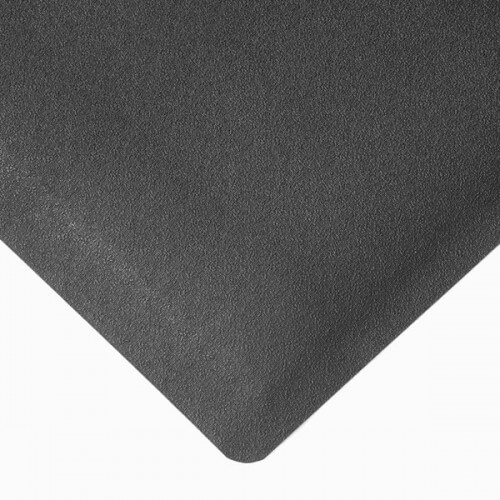 Choice 3' x 3' Black Rubber Connectable Anti-Fatigue Floor Mat - 1